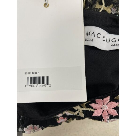 NEW Mac Duggal Embroidered Black Long Sleeve Formal Gown Maxi Dress - Picture 9 of 10